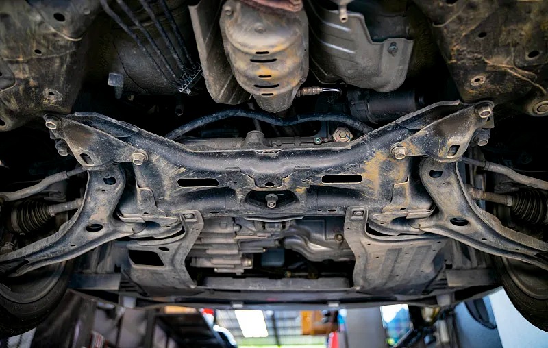 Car bottom view